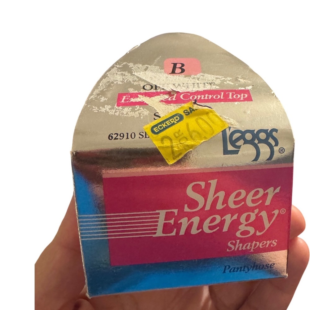 L'eggs 1995 Sheer Energy Shapers Off White Size B‎ Extended Control Top